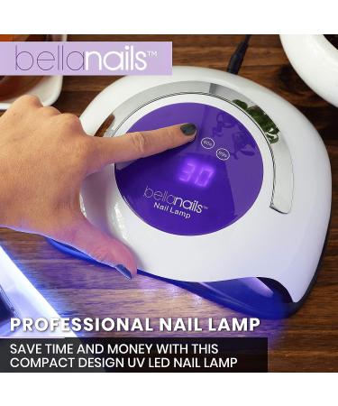 BELLANAILS Professional UV LED Nail Lamp (120W) - 4 Time Presets, Auto Shutoff - Ideal for Gel Nail Polish, Shellac - Salon Quality Results - Buy Online on GoSupps.com