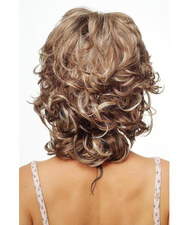 WIG ME UP DW573-12-26 Medium Length Brown Blonde Highlights Wig - 80s Diva Curly Wavy Style for Ladies | International Shipping Available - Buy Online on GoSupps.com