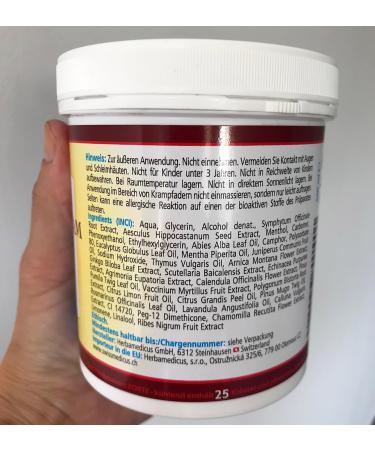 Swissmedicus Horse Balm with 25 Herbs - Extra-Strong Cooling Relief for Muscles Joints & Back - 500ml (1 Pack) - Buy Online on GoSupps.com