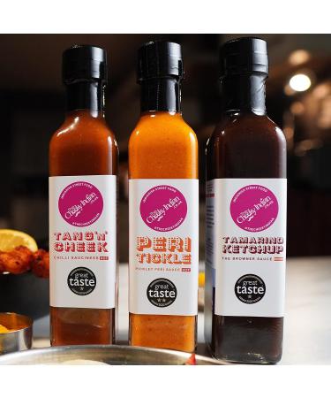 Cheeky Indian Peri Tickle Hot Tangy & Spicy Pickle Sauce 220g | Natural & Organic | Vegetarian & Dairy-Gluten Free - Buy Online on GoSupps.com