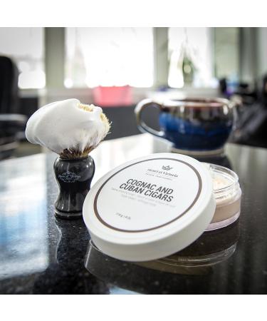 Shaving Soap for Men - Cognac & Cuban Cigars | Triple Milled | Smooth Long-Lasting Lather | Artisan Canadian Made 114g - Buy Online on GoSupps.com