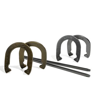 Franklin Sports Horseshoe Set - Steel Horseshoes and Stakes - Official Size and Weight - Perfect for Yard and Beach - Recreational - Buy Online on GoSupps.com