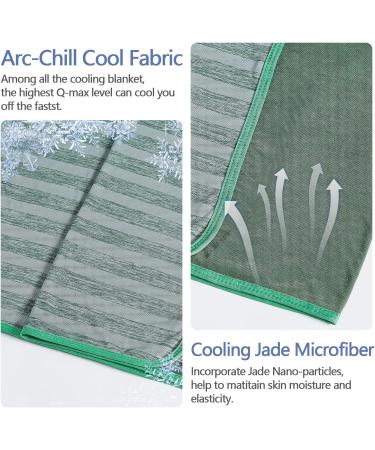 Guohaoi Cooling Blanket for Hot Sleepers | Lightweight Summer Cool Fiber Blanket | 100% Oeko-Tex Certified | Breathable & Ultra Cold | Twin Full Size 60''x90'' Green - Buy Online on GoSupps.com
