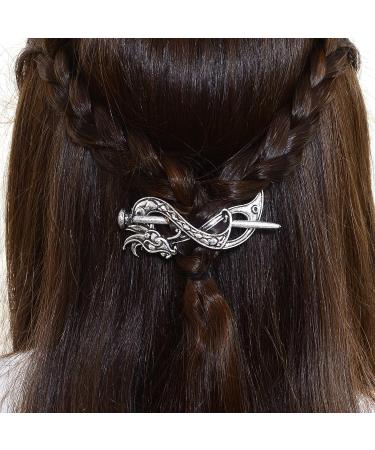 Norse Celtic Wedding Hair Accessories - Viking Dragon Hair Sticks Hairpin for Men and Women - Buy Online on GoSupps.com
