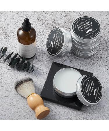 5 Pieces Natural Shaving Soap & Brush Set - Smoothest Wet Shave Fast Lather Eco-Friendly Puck Soap - Buy Online on GoSupps.com