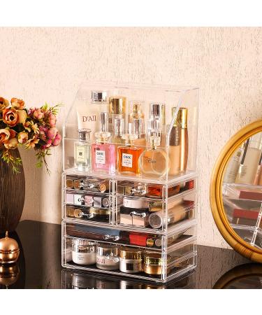 Stackable Acrylic Cosmetic Display Cases - 7-Drawer Waterproof Makeup Organizer Set of 3 - Buy Online on GoSupps.com