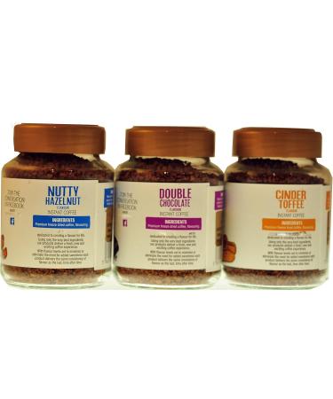 Flavoured Instant DECAF coffee trio - Chocolate orange irish cream Amaretto - 3x50g mini jars - Buy Online on GoSupps.com