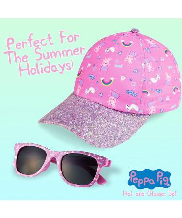 Peppa Pig Sun Hat Baseball Cap & Sunglasses Set for Girls Ages 3+ One Size | International Shipping Available - Buy Online on GoSupps.com