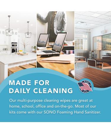 SONO Disinfecting Wipes with Foaming Hand Sanitizer - Medical-Grade Alcohol-Free Solution for Multi-Surface Cleaning - Buy Online on GoSupps.com