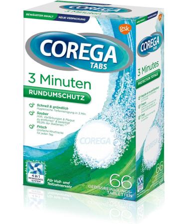 Corega Rapid Denture Cleaning Sticks - 66 Tablets | Fast 3-Minute Clean for Third Teeth - Buy Online on GoSupps.com