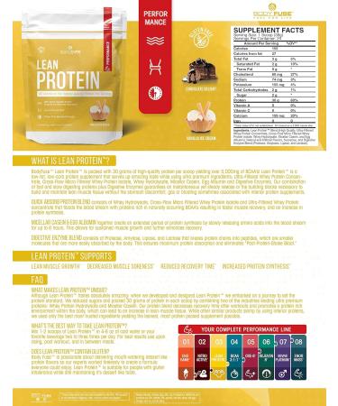 Lean Protein Vanilla 2 lb - Whey Protein with Digestive Enzymes | 30g Protein | Non-GMO & Gluten-Free | 24 Servings - International Shipping Available - Buy Online on GoSupps.com