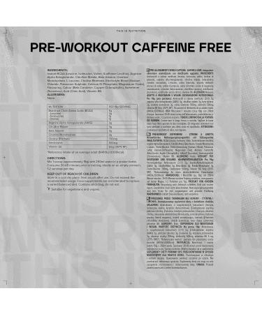 Buy Bulk Caffeine-Free Pre-Workout Booster - Lemon & Lime Flavor 500g - International Shipping Available! - Buy Online on GoSupps.com