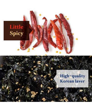 Roasted Korean Seasoned Seaweed Flakes Spicy Flavor Laver Nori Gim Snack 1.41oz Pack of 2 - 80g - Buy Online on GoSupps.com