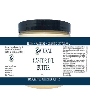 Castor Body Butter with Raw Shea Butter - Hydrating Moisturizer for Skin and Hair - 8 Ounce Pack - Buy Online on GoSupps.com