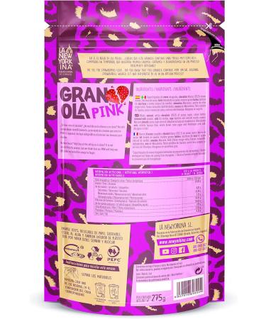 LA NEWYORKINA White Chocolate and Strawberry Granola Gluten Free 275gr. Cooked with Extra Virgin Olive Oil - Natural Products - 100% Artisanal Production - Buy Online on GoSupps.com