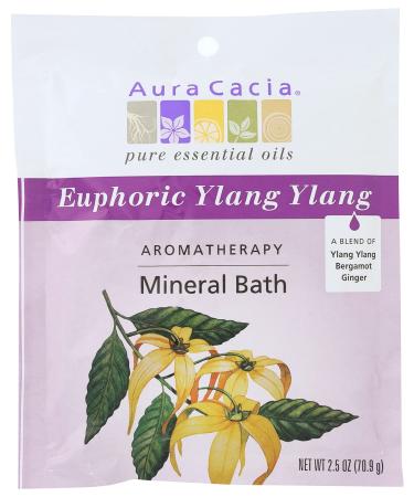 Aura Cacia Bath Mnrl Euphoric Ylang 2.5 Oz (Pack of 6)