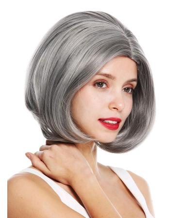 Shop WIG ME UP 1962-10A/88A Short Bob Wig - Grey Streaked Ladies' Wig with Curved Tips | International Shipping Available - Buy Online on GoSupps.com
