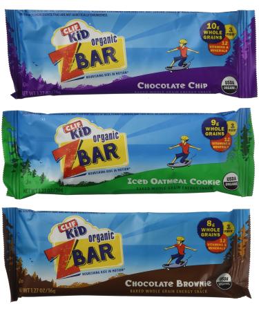 CLIF Kid Organic ZBar Baked Whole Grain Energy Snack Variety Pack (36 bars)