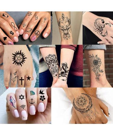 COKTAK 64 Sheets Waterproof Temporary Tattoos Set - Variety Pack for Men, Women, Kids - Moon, Star, Butterfly, Birds, Planets Designs - Arm, Neck, Face, Letters - Fake Tatoos Sticker Kit - Buy Online on GoSupps.com