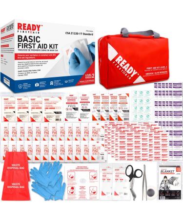 Ready First Aid CSA Type 2 Basic First Aid Kit - Suitable For Workplace With A Low Risk Work Environment Including First Aid Bag (Medium For 26-50 Workers) Medium First Aid Bag