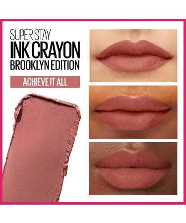 Maybelline Super Stay Ink Crayon Lipstick - Achieve It All | Matte Longwear Makeup | 0.04 oz (Pack of 2) - International Shipping Available - Buy Online on GoSupps.com