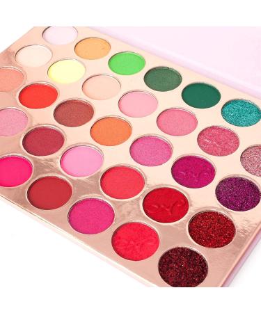 35 Color High Pigment Eyeshadow Palette - Glitter & Cream Shades | Strawberry Field - International Shipping Available - Buy Online on GoSupps.com