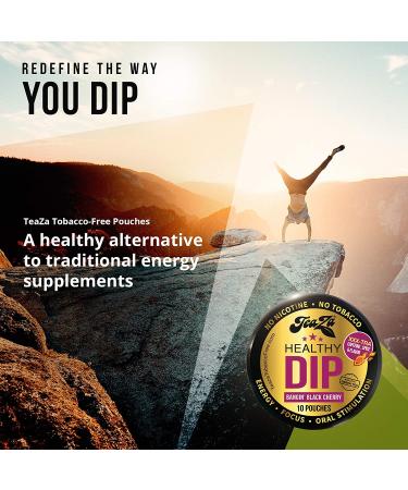 TeaZA Energy Pouches - Nicotine & Tobacco Free Alternative for More Energy - Black Cherry Flavor (4 Pack) - Buy Online on GoSupps.com