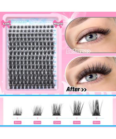 wiwoseo Lash Clusters Natural Individual Lashes Individual Cluster Lashes Russian Eyelash Clusters 8-16MM Natural Look Lashes Individual Eyelashes D Curl Lashes for Beginners - Buy Online on GoSupps.com