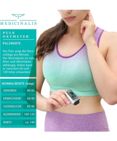 Medicinalis Pulse Oximeter - Accurate SpO2 & Pulse Measurement - OLED Display Battery Alert One-Touch Operation - International Shipping Available - Buy Online on GoSupps.com
