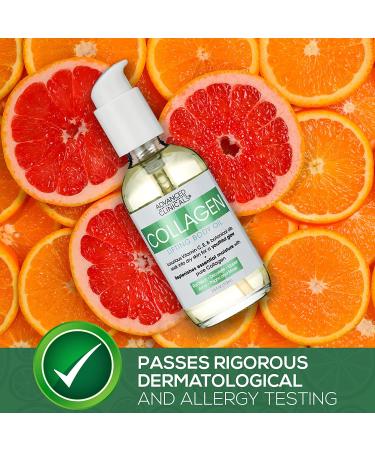 Advanced Clinicals Collagen Lifting Body Oil with Vitamin C & E for Neck, Decollete, Arms & Thighs - 3.8 fl.oz. (112ml) - Buy Online on GoSupps.com