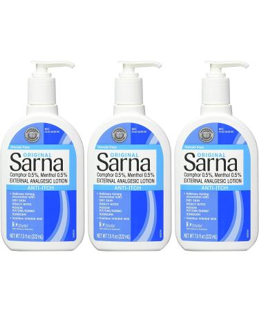 Sarna Anti-Itch Lotion Original 7.5 Fl Oz - Pack of 3 | Relieve Itching & Dry Skin - Buy Online on GoSupps.com