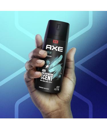 AXE Apollo Body Spray Deodorant for Long-Lasting Odor Protection Sage & Cedarwood Deodorant for Men Formulated Without Aluminum 4 Ounce (Pack of 8) - Buy Online on GoSupps.com