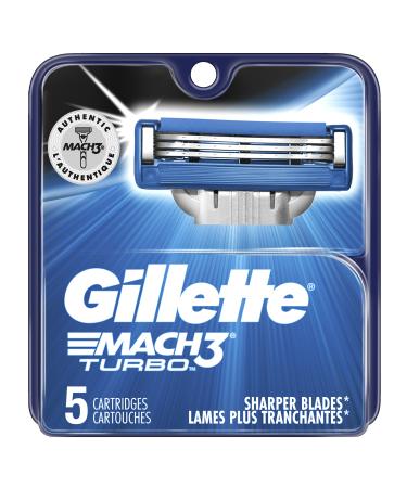 Gillette Mach3 Turbo 5 Ct (Packaging May Vary)