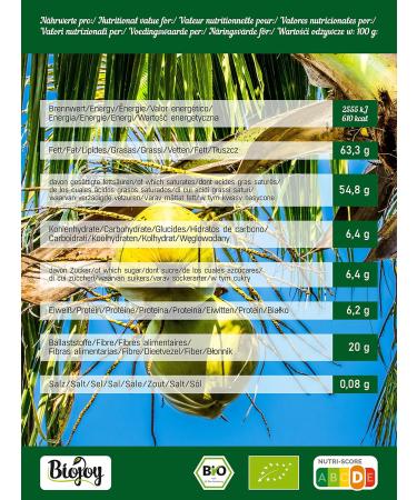 Biojoy Organic coconut chips (1 kg) dried and non-sulfur - Buy Online on GoSupps.com