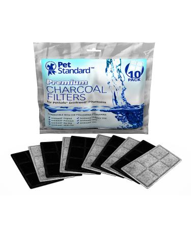 Premium Charcoal Filters for PetSafe Drinkwell Fountains, Pack of 10