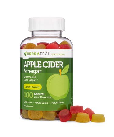 Apple Cider Vinegar Gummies (Keto Friendly) with Mother (100 Gummies  Extra Large Bottle) for Digestion and Detox  Enhanced with Ginger Dry Extract (Chewable  Made in The USA  Gluten Free)