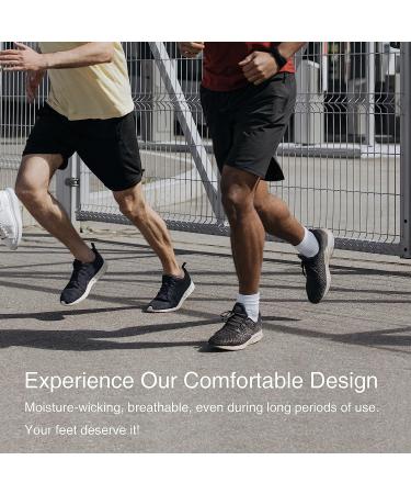 APTYID Men's Ankle Athletic Running Socks (6 Pack) Dark Grey - Size 9-12 - Buy Online on GoSupps.com