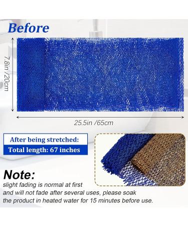 2 Pack African Net Sponge | Exfoliating Body Scrubber for Daily Use | Blue & Brown - International Shipping Available - Buy Online on GoSupps.com