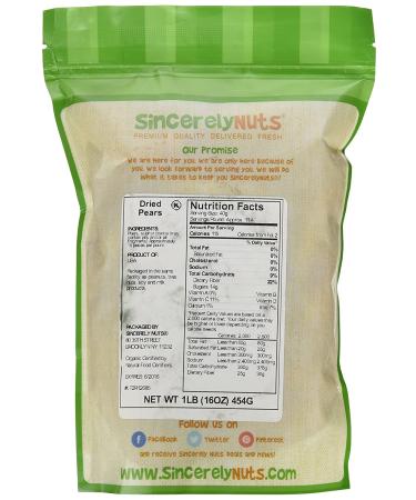 Dried Jumbo Pears (1lb) - Unsweetened & Delicious Snack Option - Buy Online on GoSupps.com