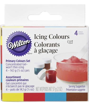Wilton 4 Colour Icing Gel Set Primary Colours 14.1g (0.5oz) jars 4 Primary Colours Set Icing Gel Set - Buy Online on GoSupps.com