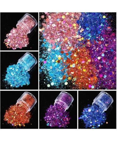 B-Creative Lune Glitter Holographic Glitter Gel for Face and Body 12ml Set of 8 Colors Glitter Paint - Buy Online on GoSupps.com