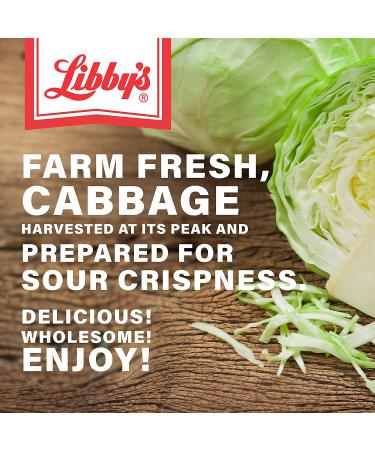 Libby's Crispy Sauerkraut | Classic Barrel Aged Tangy-Sour Taste | Crunchy Translucent Golden Shredded Cabbage | Brined  Fermented and then Hot Packed | 14.5 ounce can (Pack of 12) - Buy Online on GoSupps.com