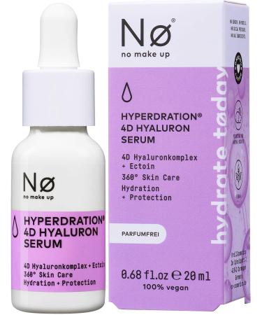 N hydrate today Hyaluronic Serum 4D Hyperdration & Ectoin - Face Serum Moisturises Hyaluronic Acid Serum for Dry Mature Skin Fragrance-Free Vegan 20 ml