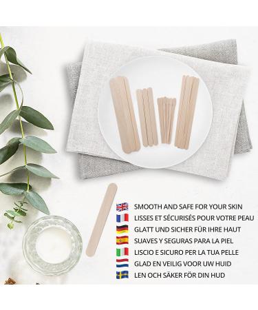 Belle Vous Disposable Wooden Spatulas for Waxing - 500 Pack - Small Medium & Large Hair Removal Sticks for Eyebrows Face Body & Legs - Buy Online on GoSupps.com