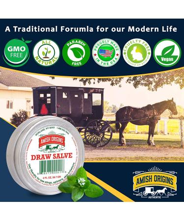 Amish Origins Draw Salve 2 fl oz - Natural Pain Relief & Skin Treatment - Buy Online on GoSupps.com