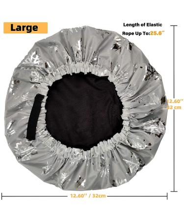 Satin Lined Shower Cap for Women - Large Adjustable Sleep Bonnet with Silky Satin Inner Layer - Waterproof Outer Layer - Special Pattern Printing - White Design - Pack of 1 - Buy Online on GoSupps.com