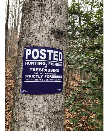 Minuteman No Trespassing No Hunting No Fishing Vinyl Signs on a Roll - 50 Count Purple - Buy Online on GoSupps.com