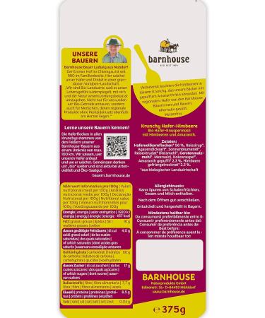 Muesli Krunchy Amaranto Raspberry and Aronia BARNHOUSE 375g 1 x 375 gr - Buy Online on GoSupps.com