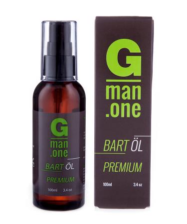 Gman.one Beard Oil 100ml Bottle. Natural Beard Oil for beard trimming. No additives. Fresh, light orange blossom aroma. Gift for men.