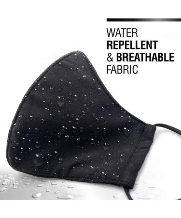 Reusable Washable Face Mask - Adjustable Ear Loops & Nose Wire - 3 Layer with Cotton Filter - Unisex (2Pack) - Buy Online on GoSupps.com